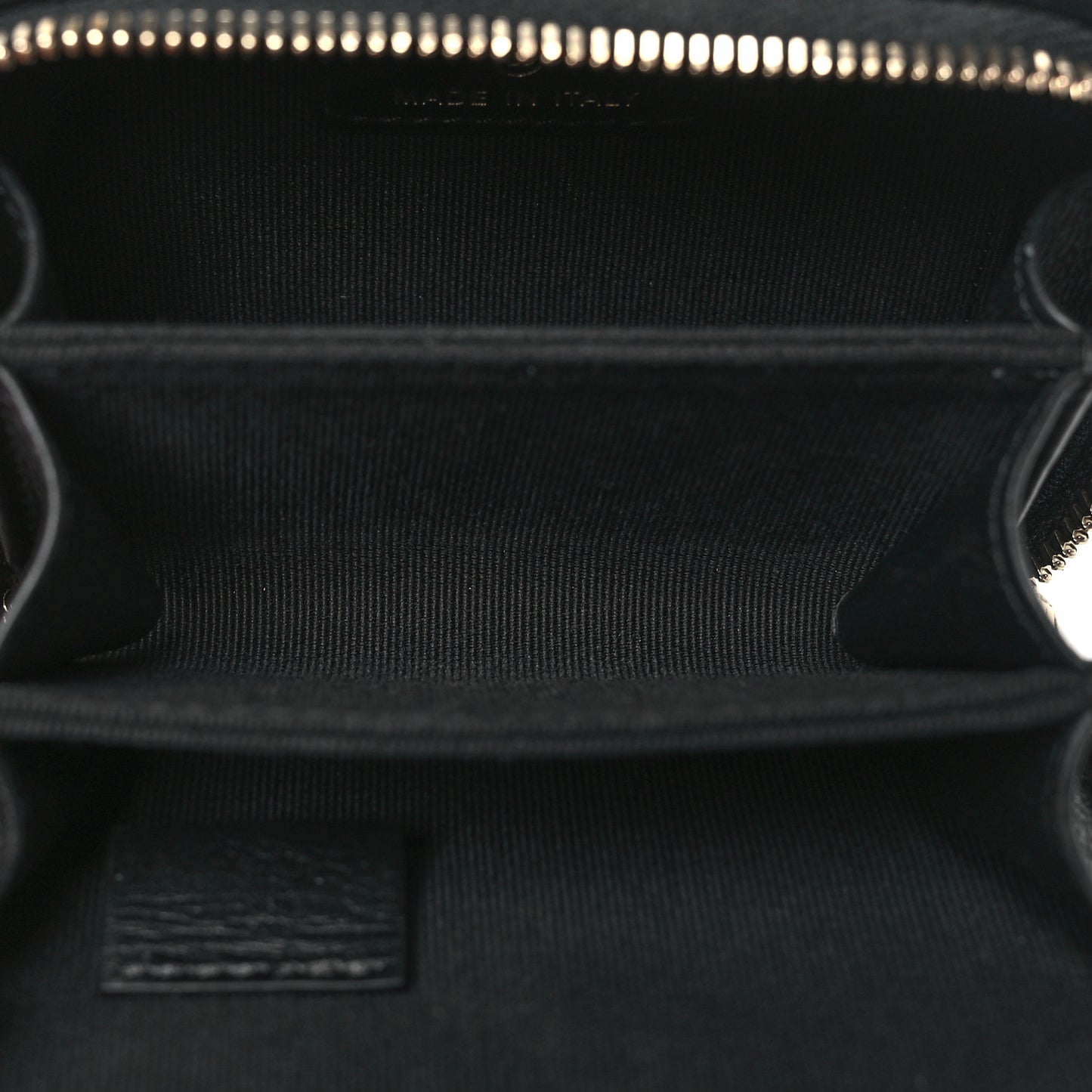 Lambskin Quilted Mini Lacquered Chain Clutch Black