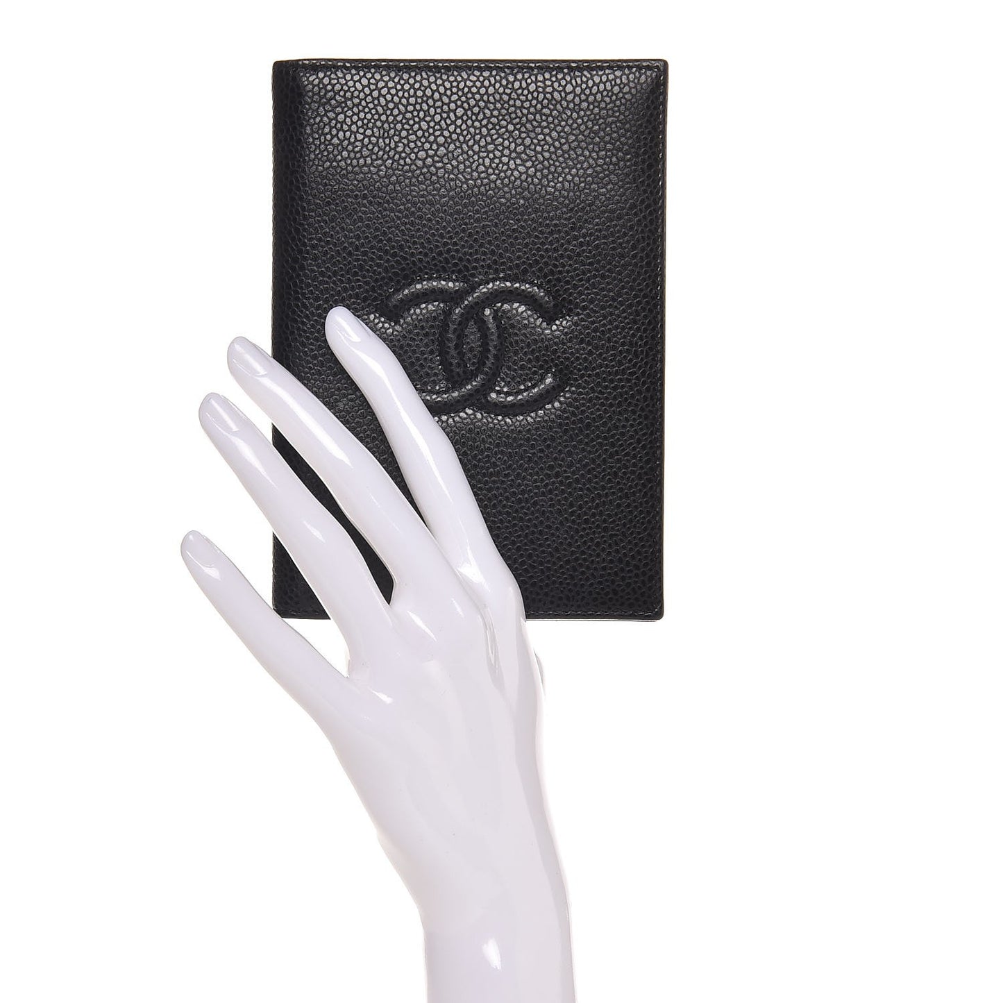 Caviar Timeless Passport Holder Black