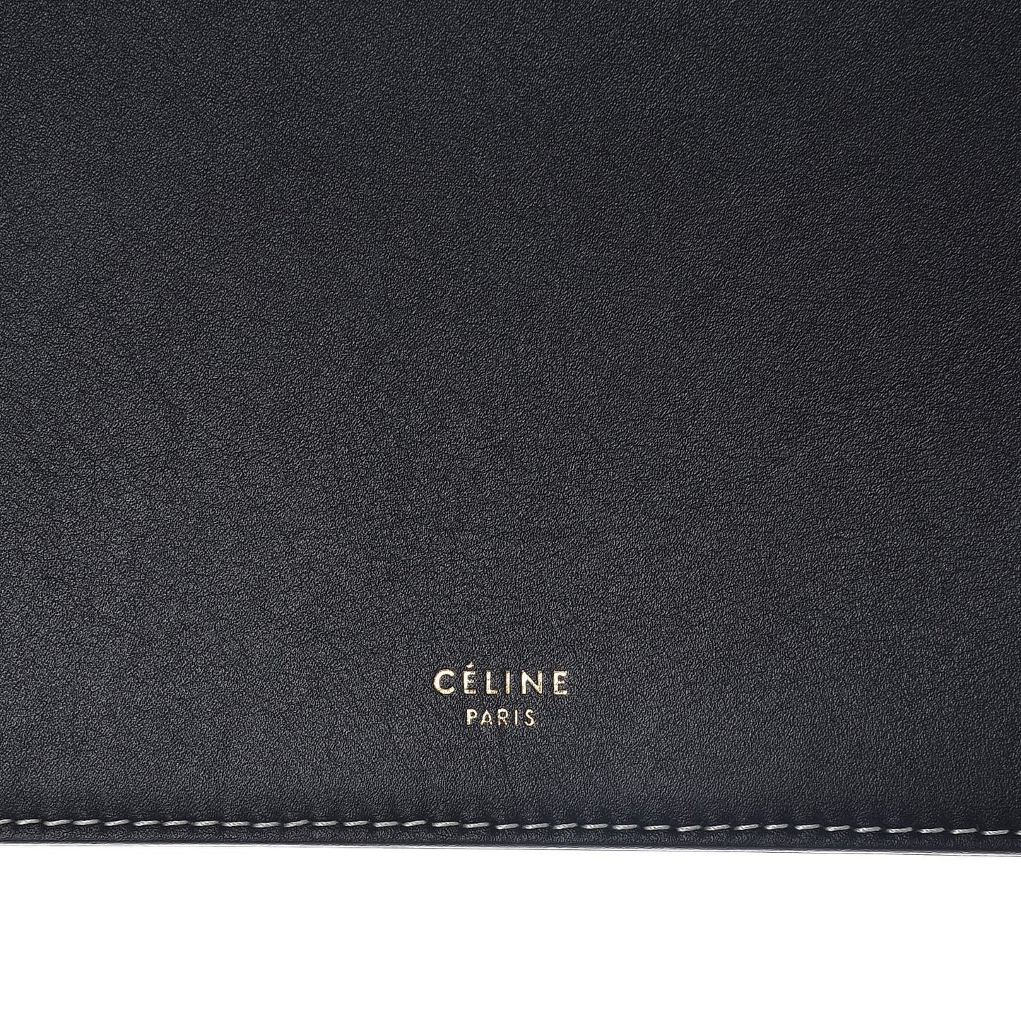 Smooth Calfskin Ring Clutch Black