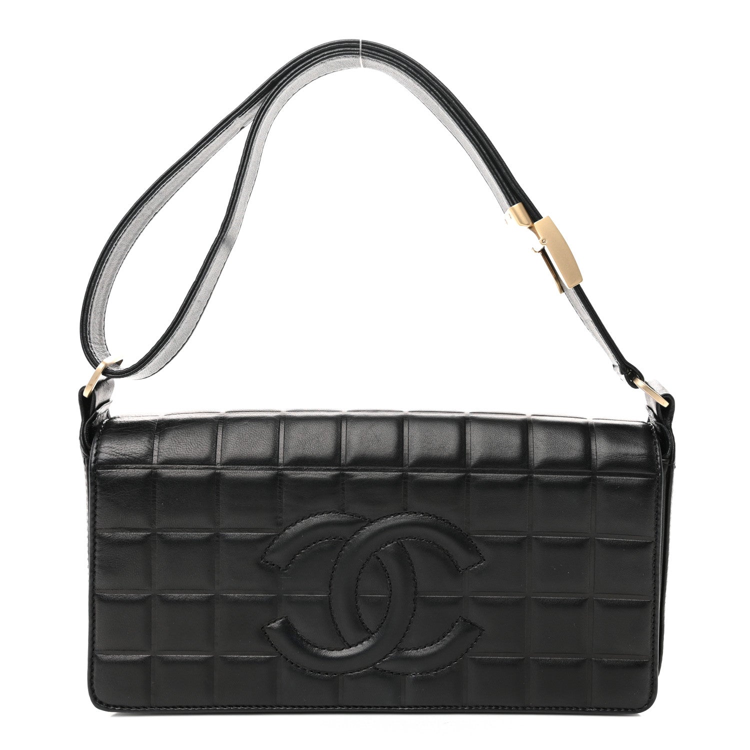 Chanel Lambskin Quilted CC Chocolate Bar Flap Black 1 of 10