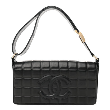 Chanel Lambskin Quilted CC Chocolate Bar Flap Black 1 of 10