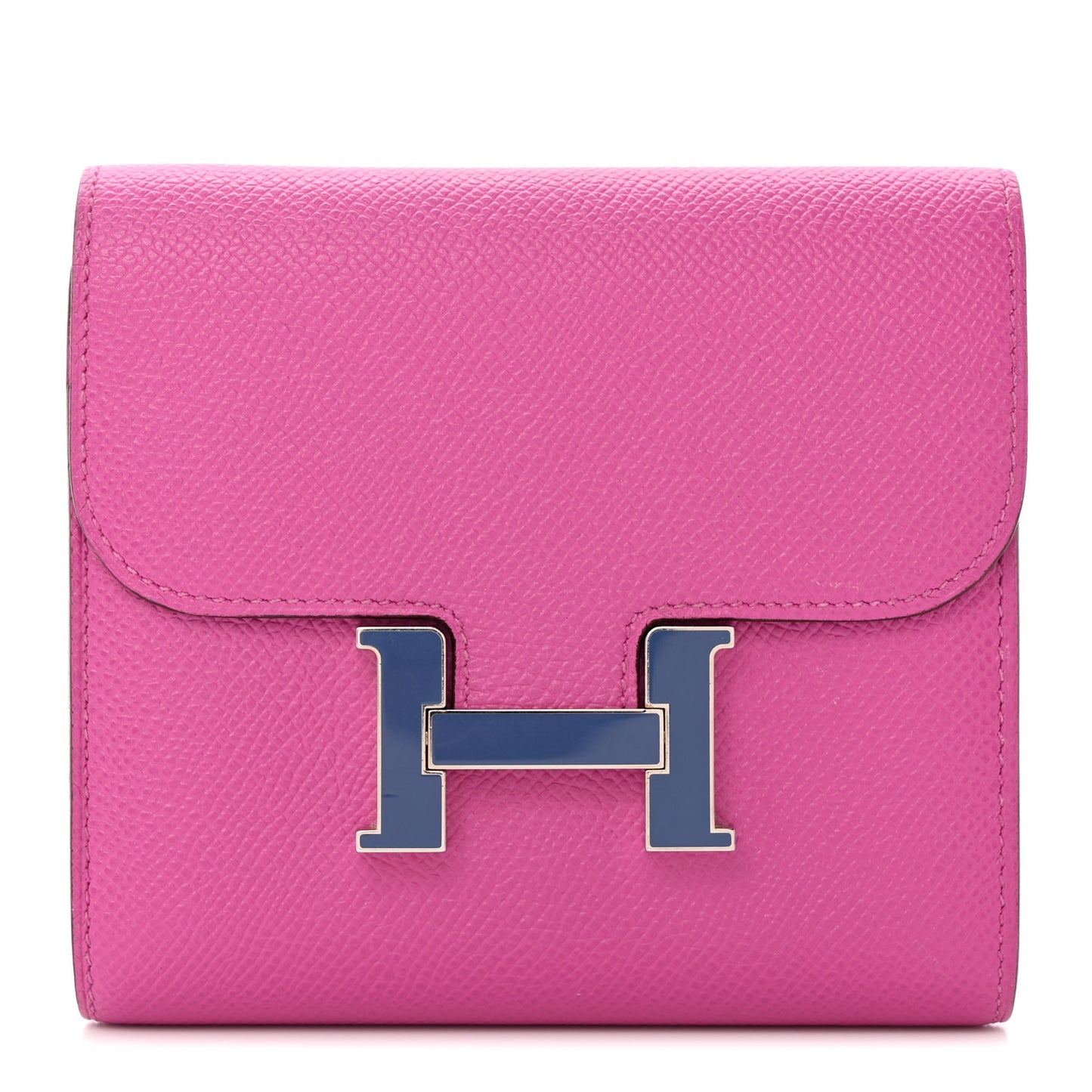 Epsom Enamel Constance Short Wallet Magnolia Bleu Brighton