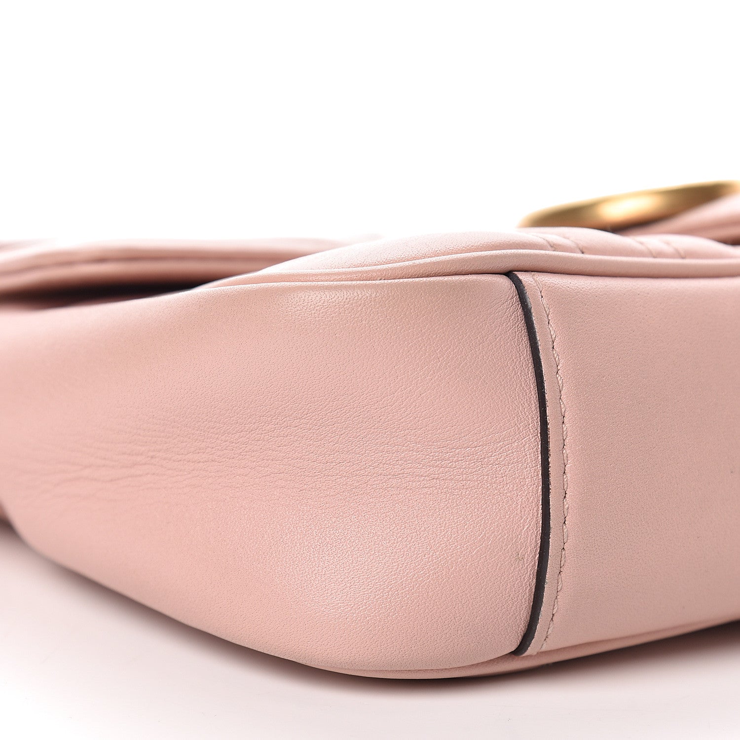 Gucci Calfskin Matelasse Mini GG Marmont Shoulder Bag Perfect Pink 11 of 12