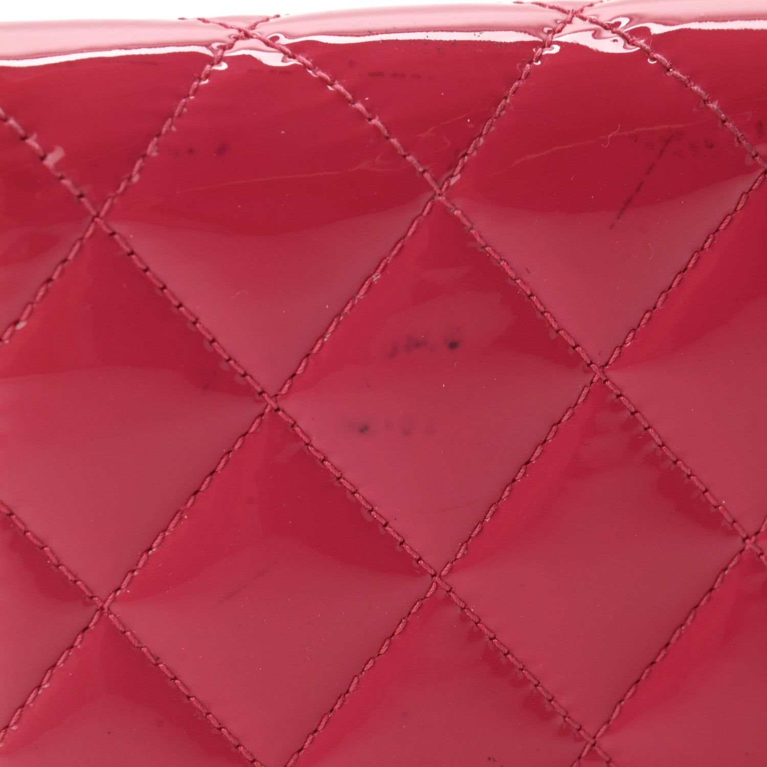 Chanel Patent Quilted Large Flap Wallet Pink 9 of 12