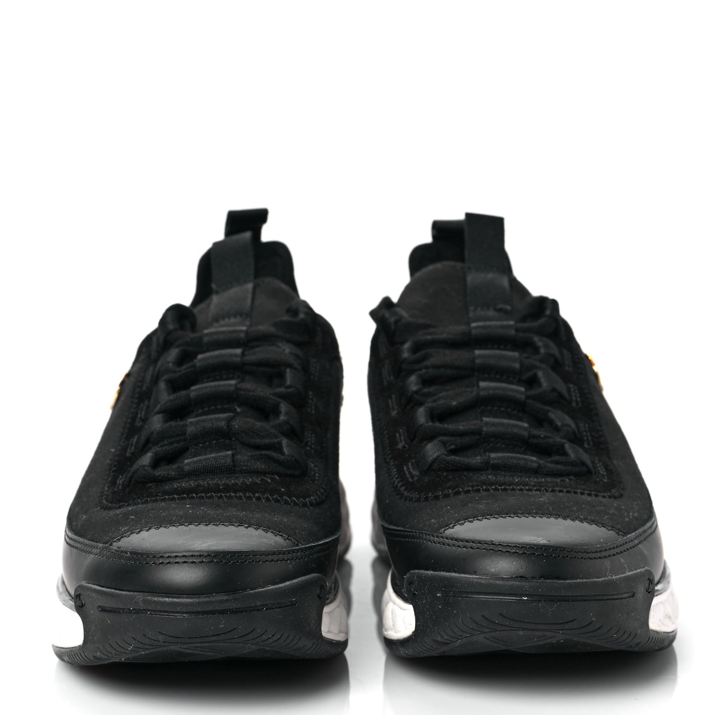 Velvet Calfskin Mixed Fibers CC Sneakers 38 Black