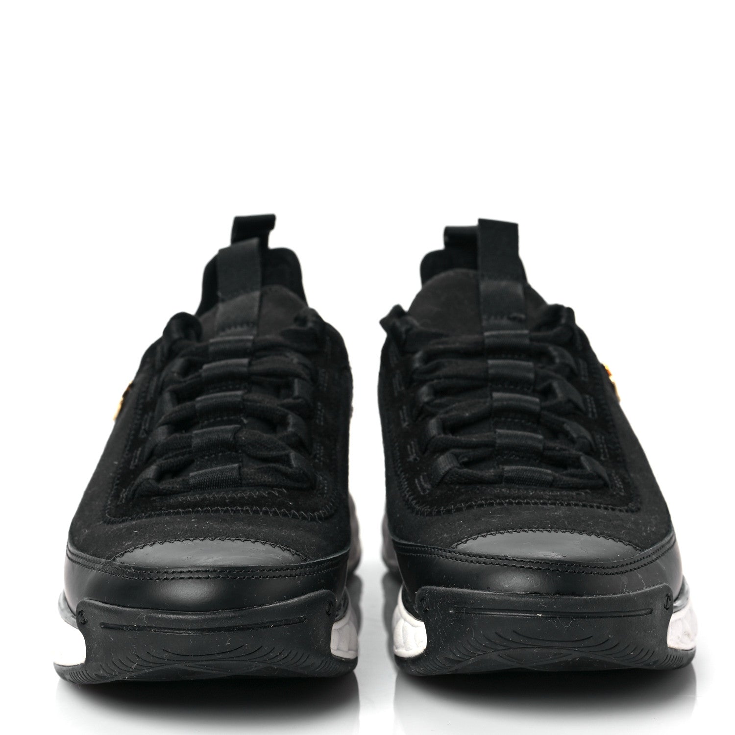 Chanel Velvet Calfskin Mixed Fibers CC Sneakers 38 Black 2 of 8