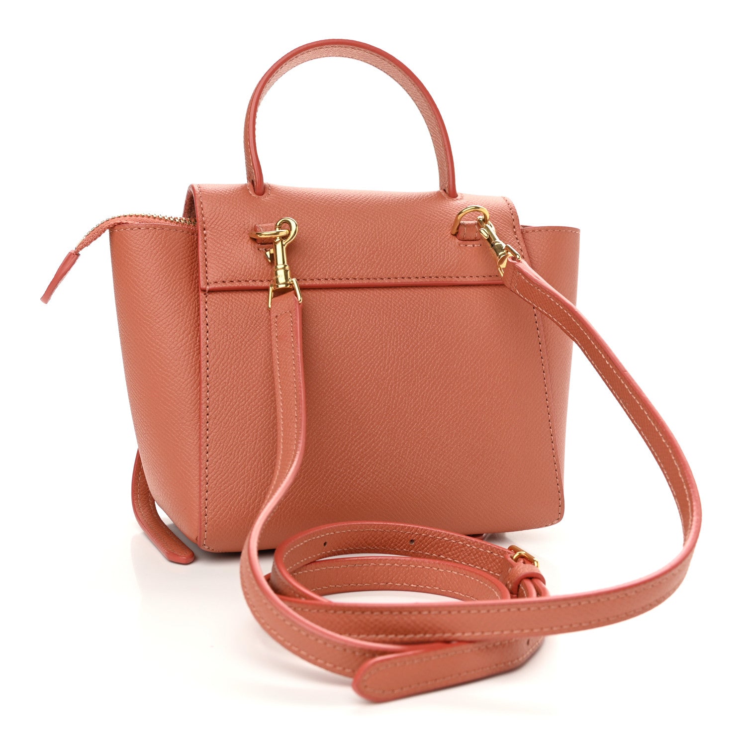 Celine Grained Calfskin Pico Belt Bag Lychee 3 of 9