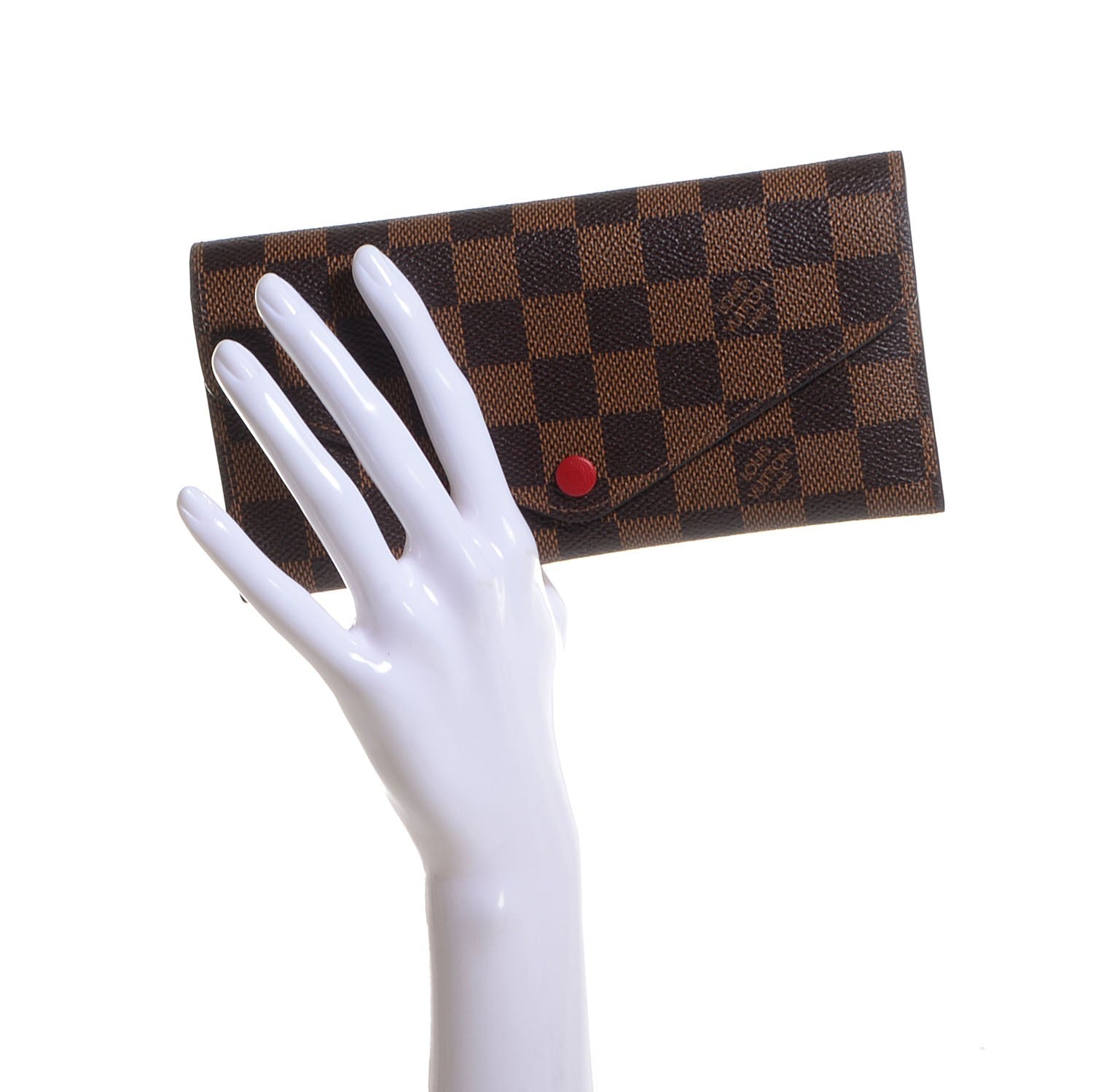Louis Vuitton Damier Ebene Josephine Wallet Red 2 of 8
