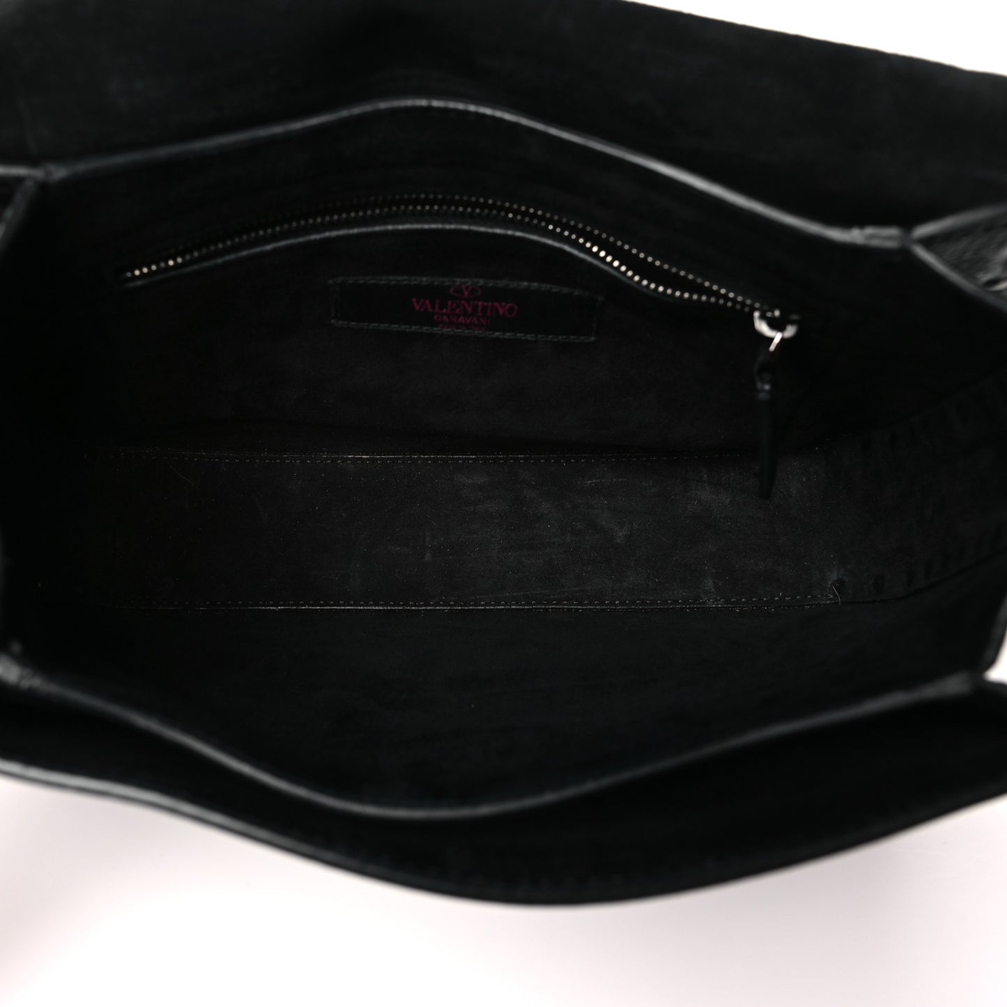 Pebbled Calfskin Onyx Medium Guitar Strap Rockstud Rolling Flap Love Blade Saddle Bag  Black