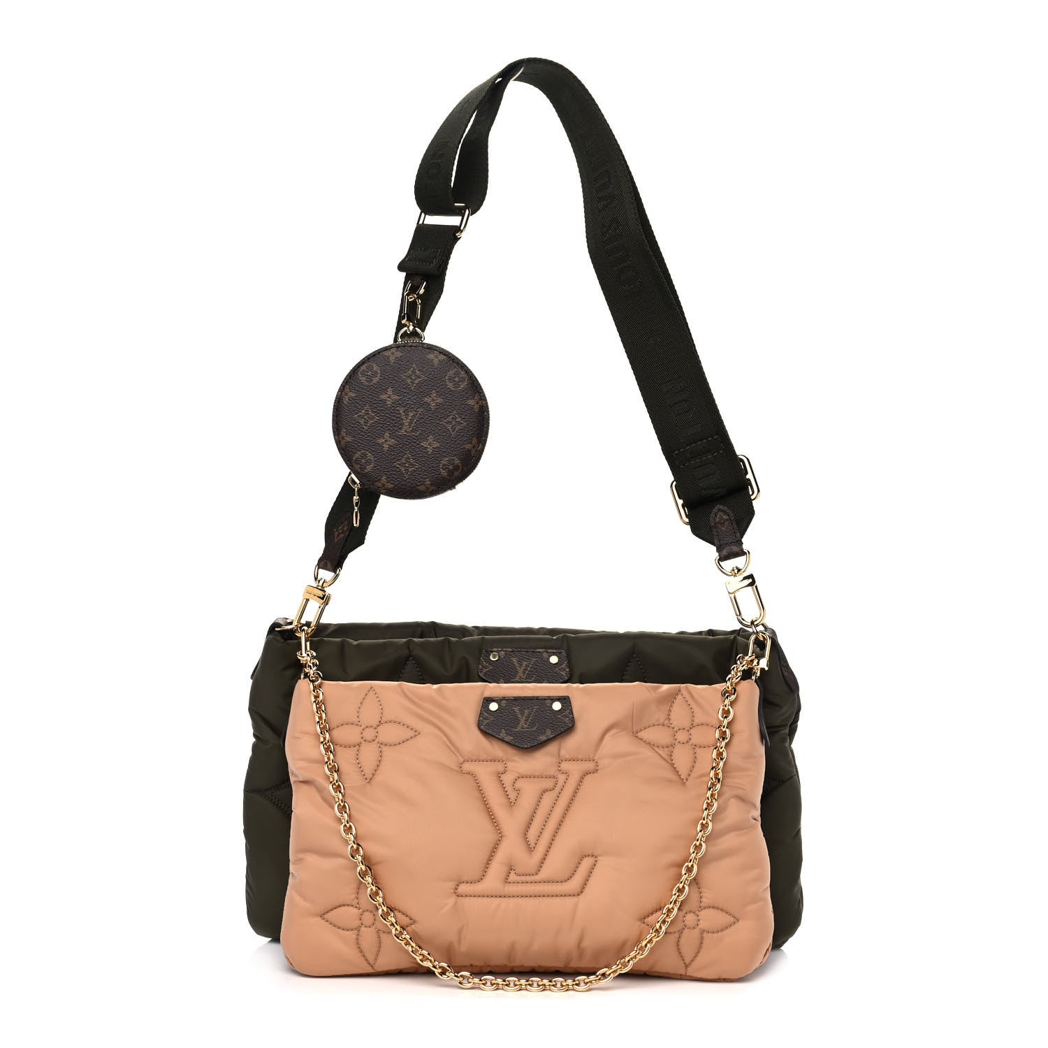 Louis Vuitton Econyl Monogram Pillow Maxi Multi Pochette Accessories Kaki Beige 1 of 15