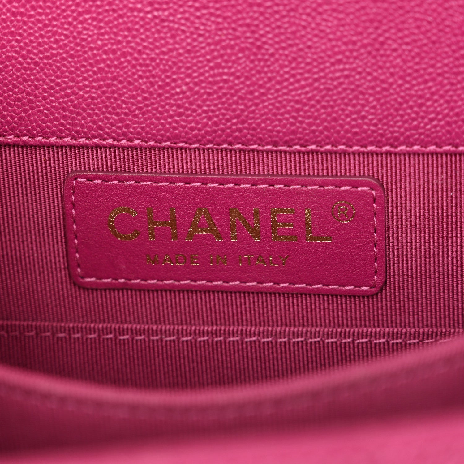 Chanel Caviar Quilted North South Boy Flap Fuchsia 6 of 11