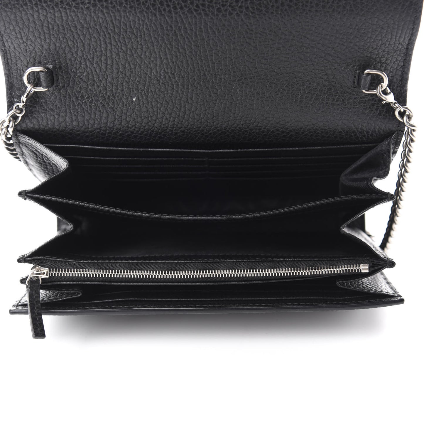 Calfskin Mini Dionysus Chain Wallet Black