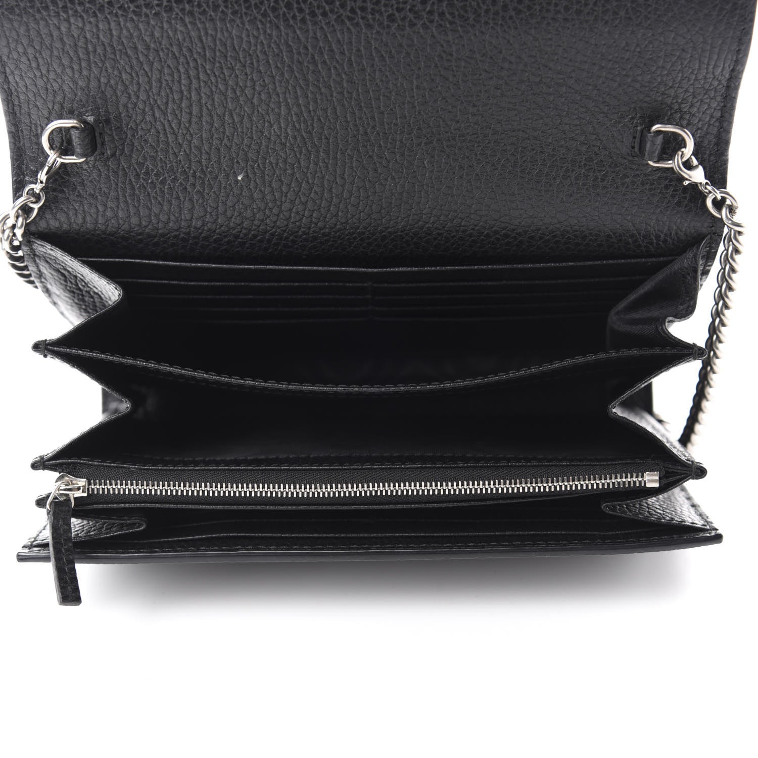 Gucci Calfskin Mini Dionysus Chain Wallet Black 5 of 13