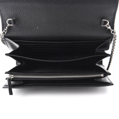 Gucci Calfskin Mini Dionysus Chain Wallet Black 5 of 13