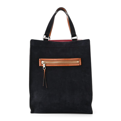 Chloe Suede Calfskin Lina Tote Ink Blue 1 of 10