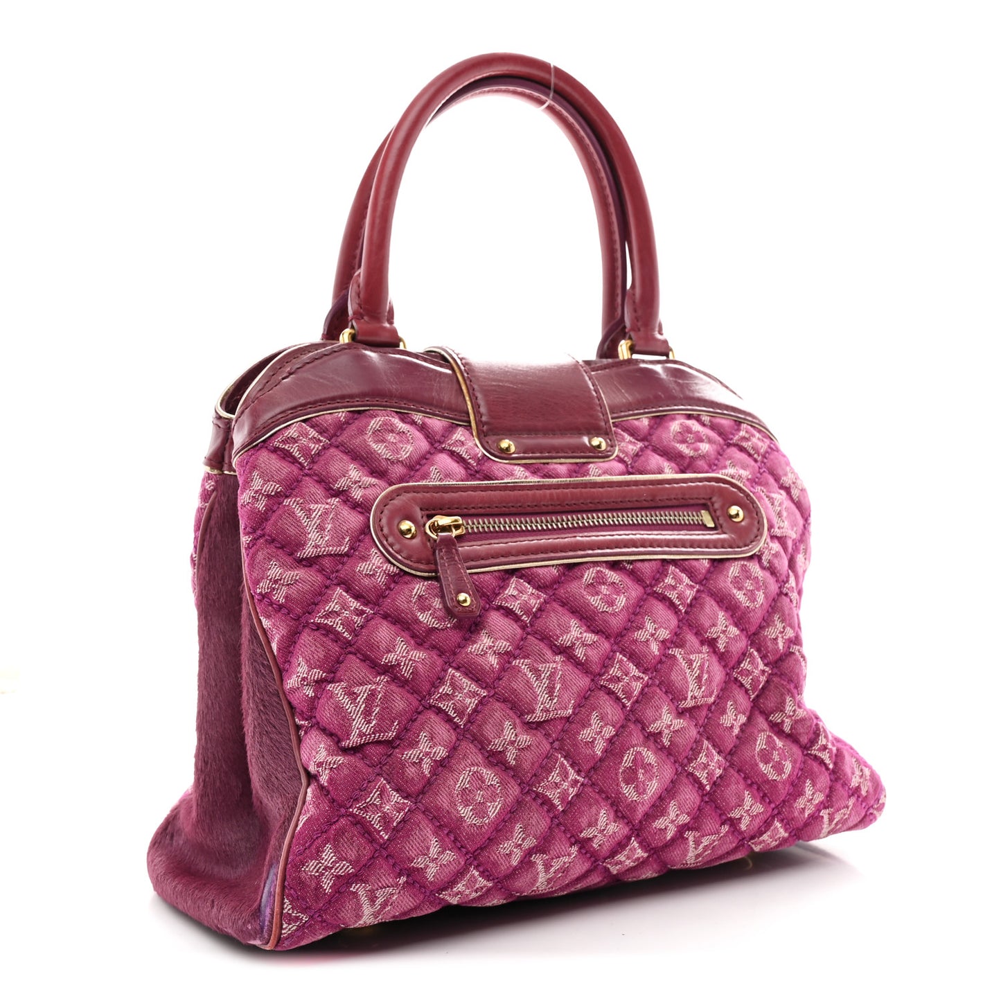 Monogram Denim Quilted Linda Fuchsia