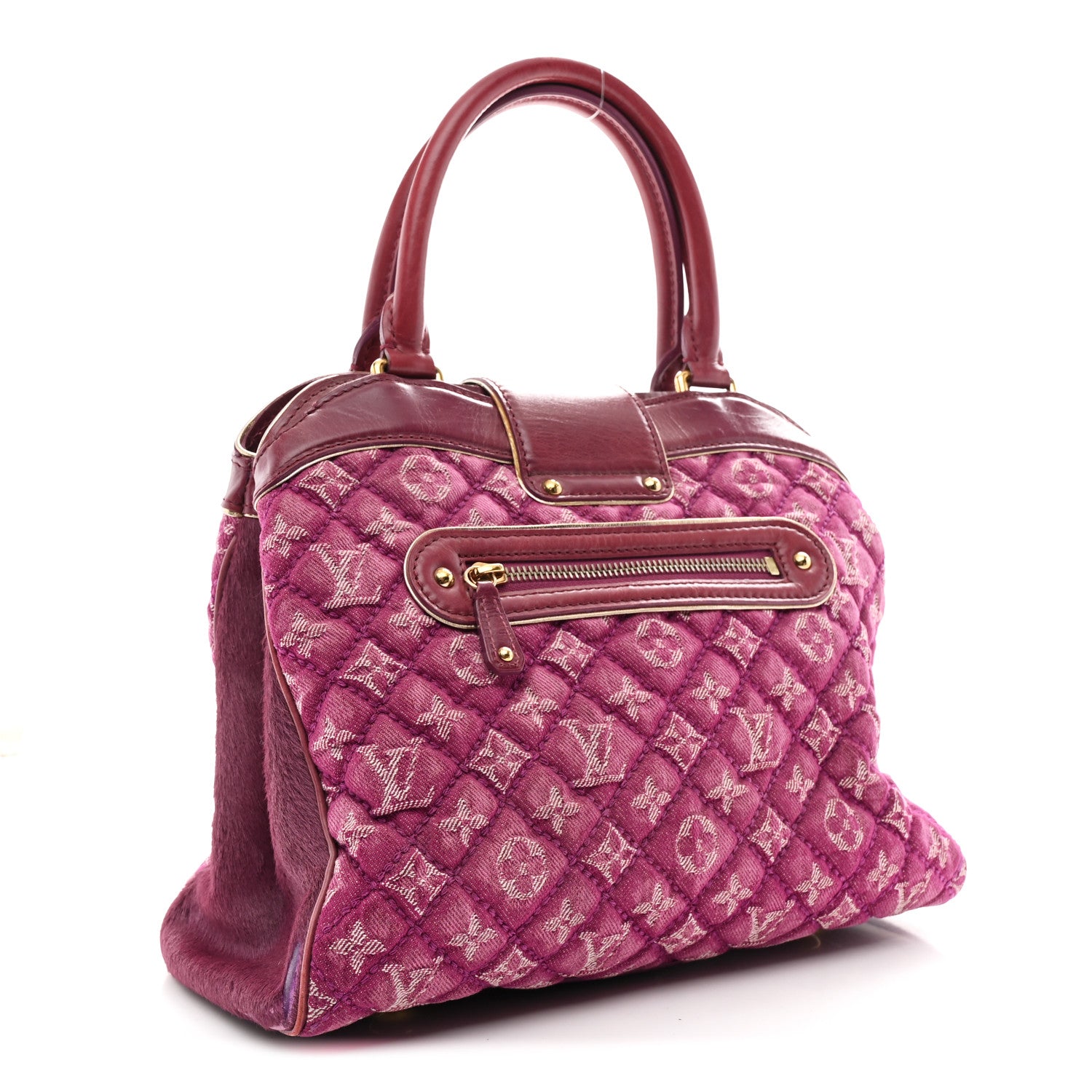 Louis Vuitton Monogram Denim Quilted Linda Fuchsia 3 of 12