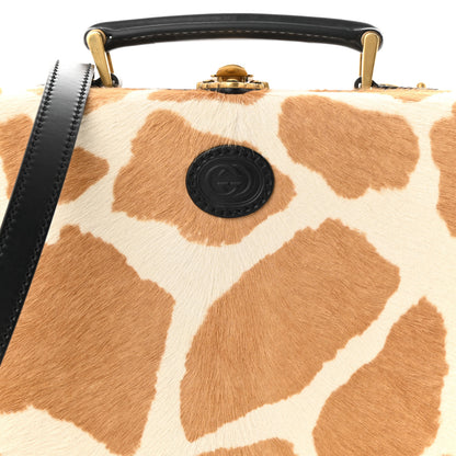 Gucci Pony Hair Giraffe Print Small Suitcase 7 of 13