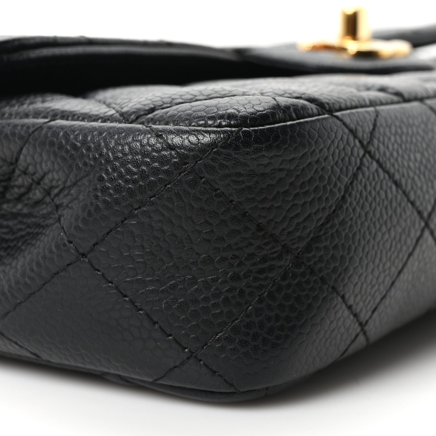 Caviar Quilted East West Flap Black Black