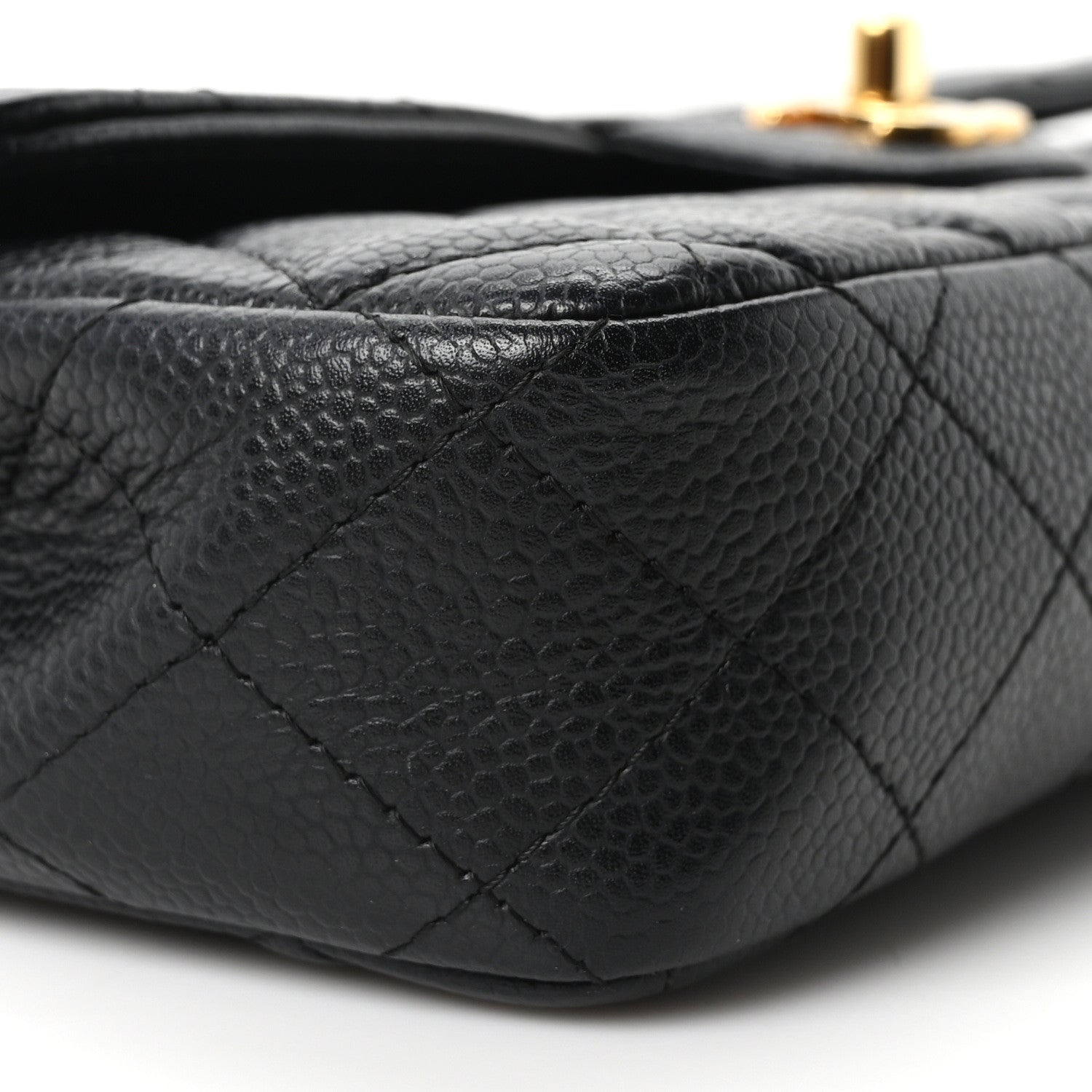 Chanel Caviar Quilted East West Flap Black Black 9 of 10