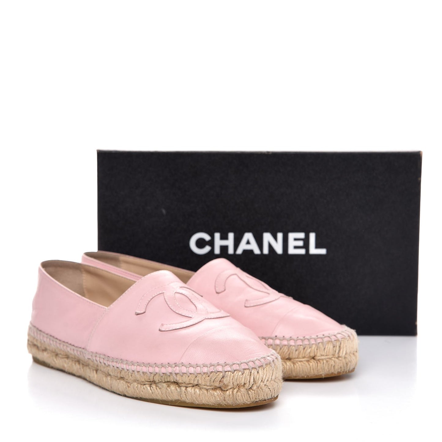 Lambskin CC Espadrilles 38 Light Pink