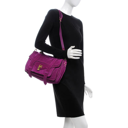 Proenza Schouler Suede Medium PS1 Satchel Grape 2 of 13