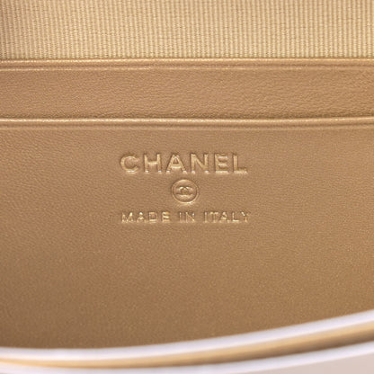 Chanel Lambskin Quilted CC Pearl Crush Camera Case Light Orange 6 of 9