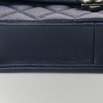 Chanel Caviar Iridescent Calfskin Quilted Medium Daily Carry Messenger Navy 11 of 13