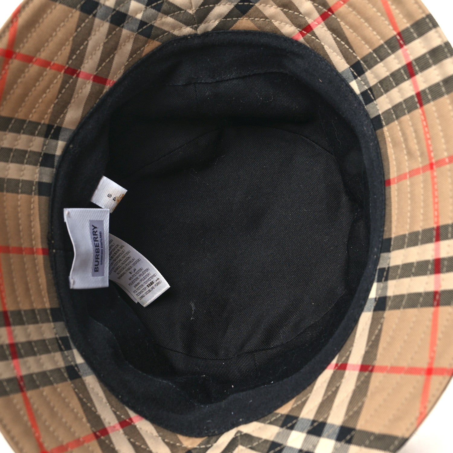 Burberry Technical Cotton Vintage Check Bucket Hat S Archive Beige 6 of 7