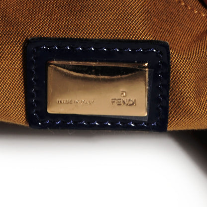 Fendi Zucca Patent Chef Hobo Tobacco Blue 6 of 9