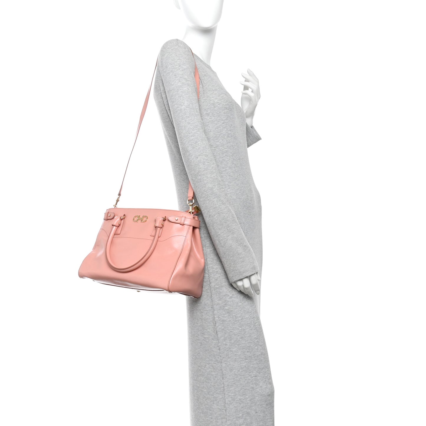 Hammered Calfskin Batik Tote  Blush
