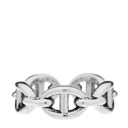 Hermes Sterling Silver PM Chaine d'Ancre Enchainee Band Ring 53 6.5 1 of 8