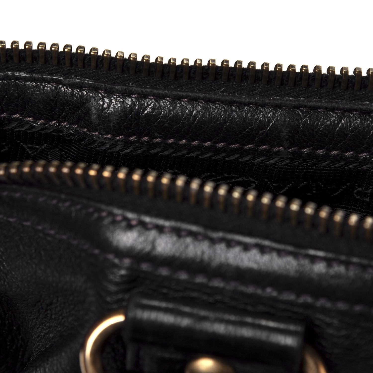 Prada Cervo Deerskin Shopping Satchel Black 10 of 10