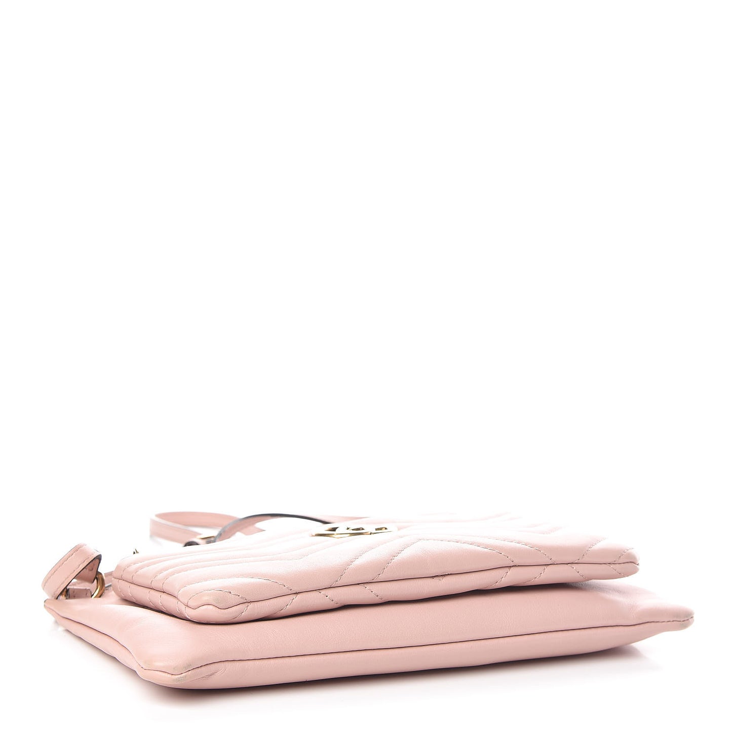 Calfskin Matelasse Small GG Marmont Double Zip Shoulder Bag Perfect Pink