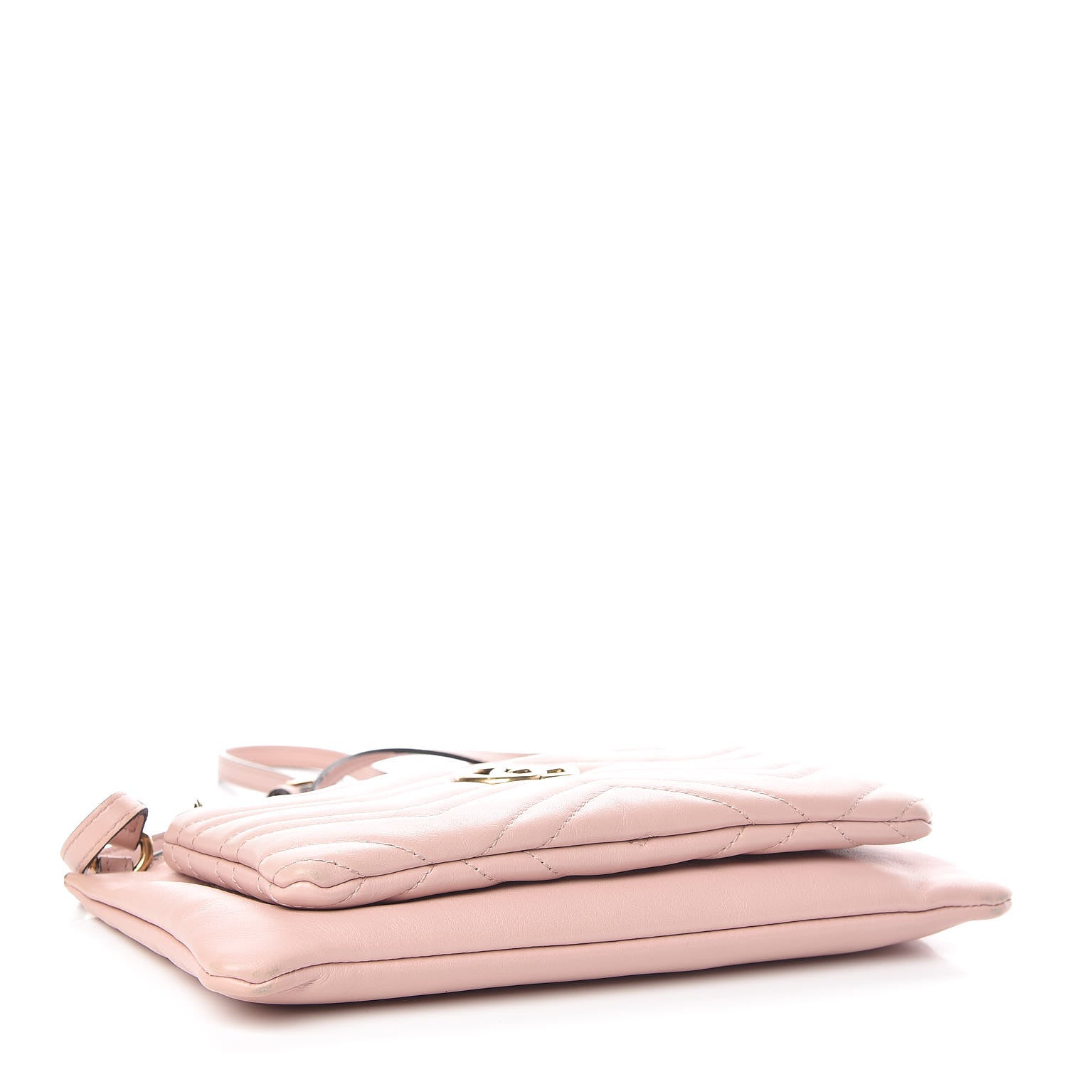 Gucci Calfskin Matelasse Small GG Marmont Double Zip Shoulder Bag Perfect Pink 4 of 10