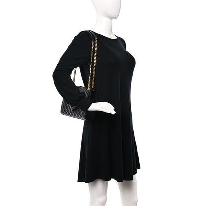 Saint Laurent Grain De Poudre Textured Mixed Matelasse Triquilt Medium Monogram Satchel Black 2 of 9