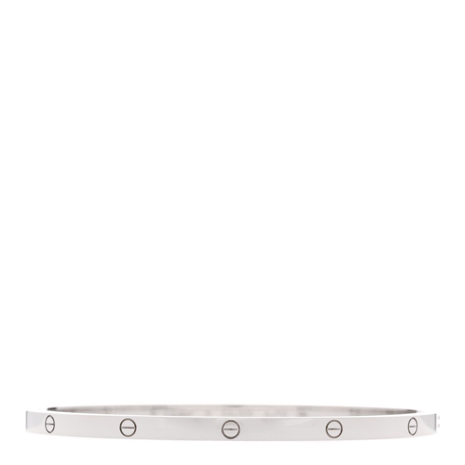 Cartier 18K White Gold Small LOVE Bracelet 19 1 of 5