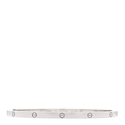 Cartier 18K White Gold Small LOVE Bracelet 19 1 of 5