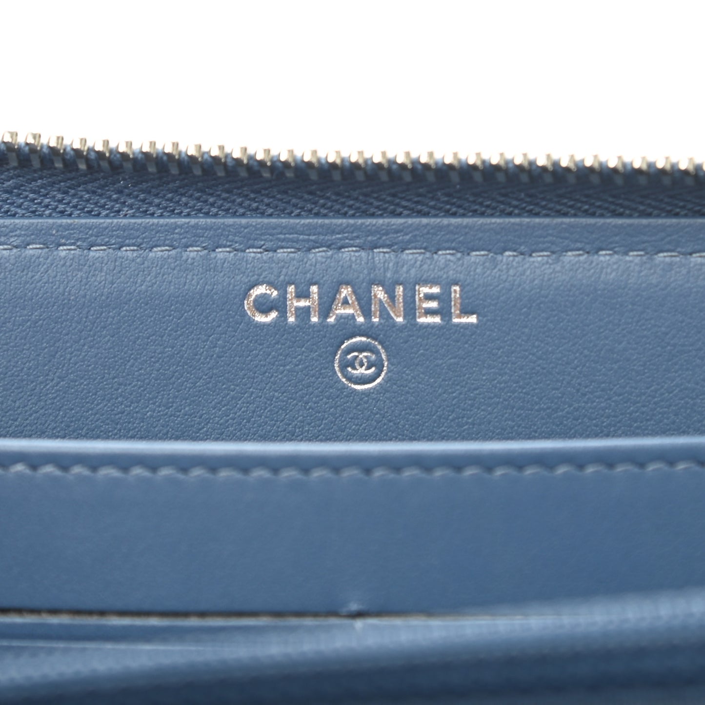 Canvas Deauville Large Zip Around Wallet Blue