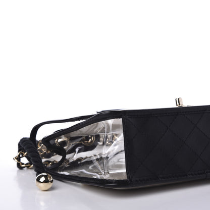 Chanel Lambskin PVC Sand By The Sea Flap With Pearl Strap Black 5 of 9