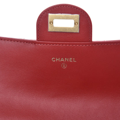 Chanel Aged Calfskin Quilted Large Reissue Gusset Flap Wallet Red 6 of 9