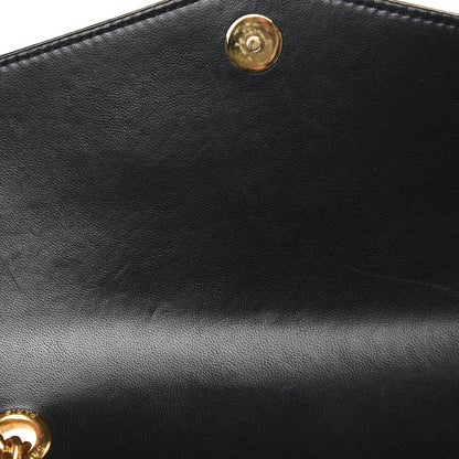 Saint Laurent Lambskin Matelasse Chevron Monogram Small Sulpice Bag Black 11 of 12