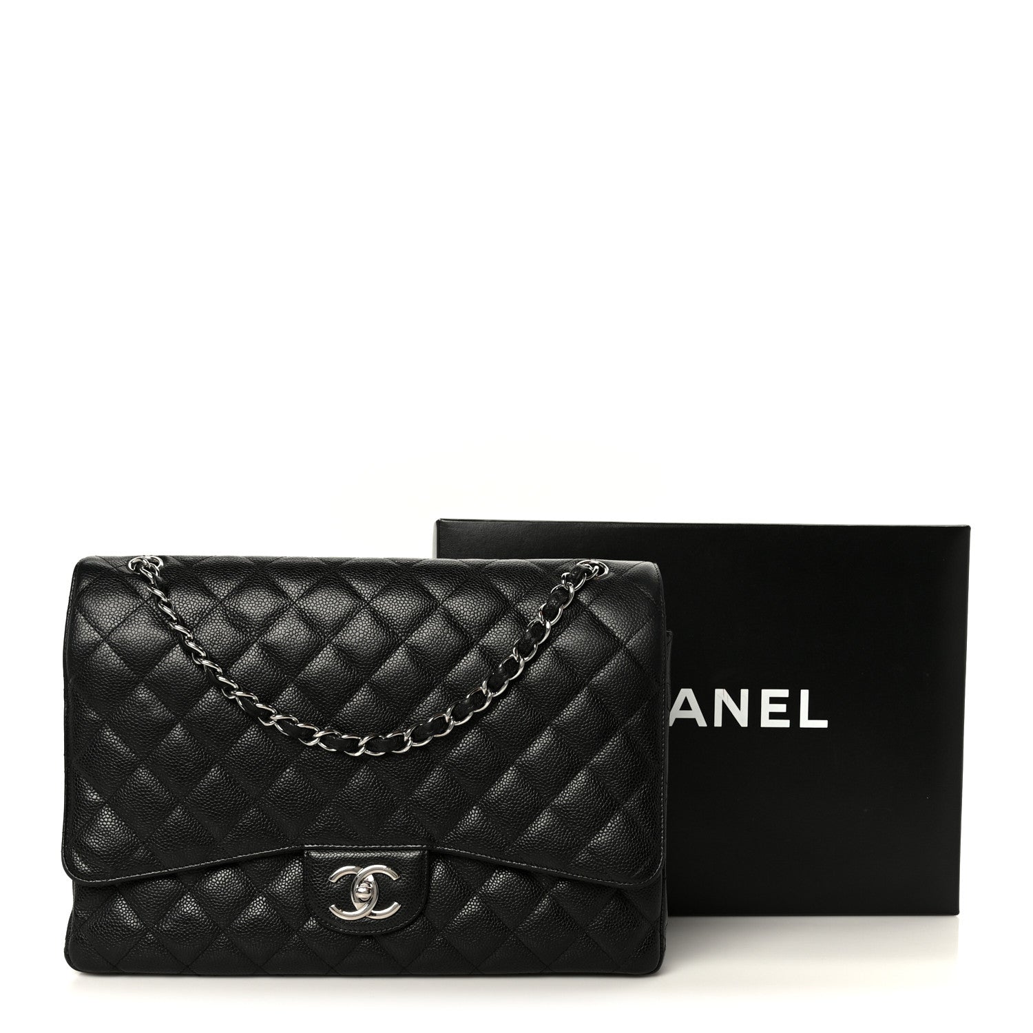 Chanel Caviar Quilted Maxi Double Flap Black 12 of 12