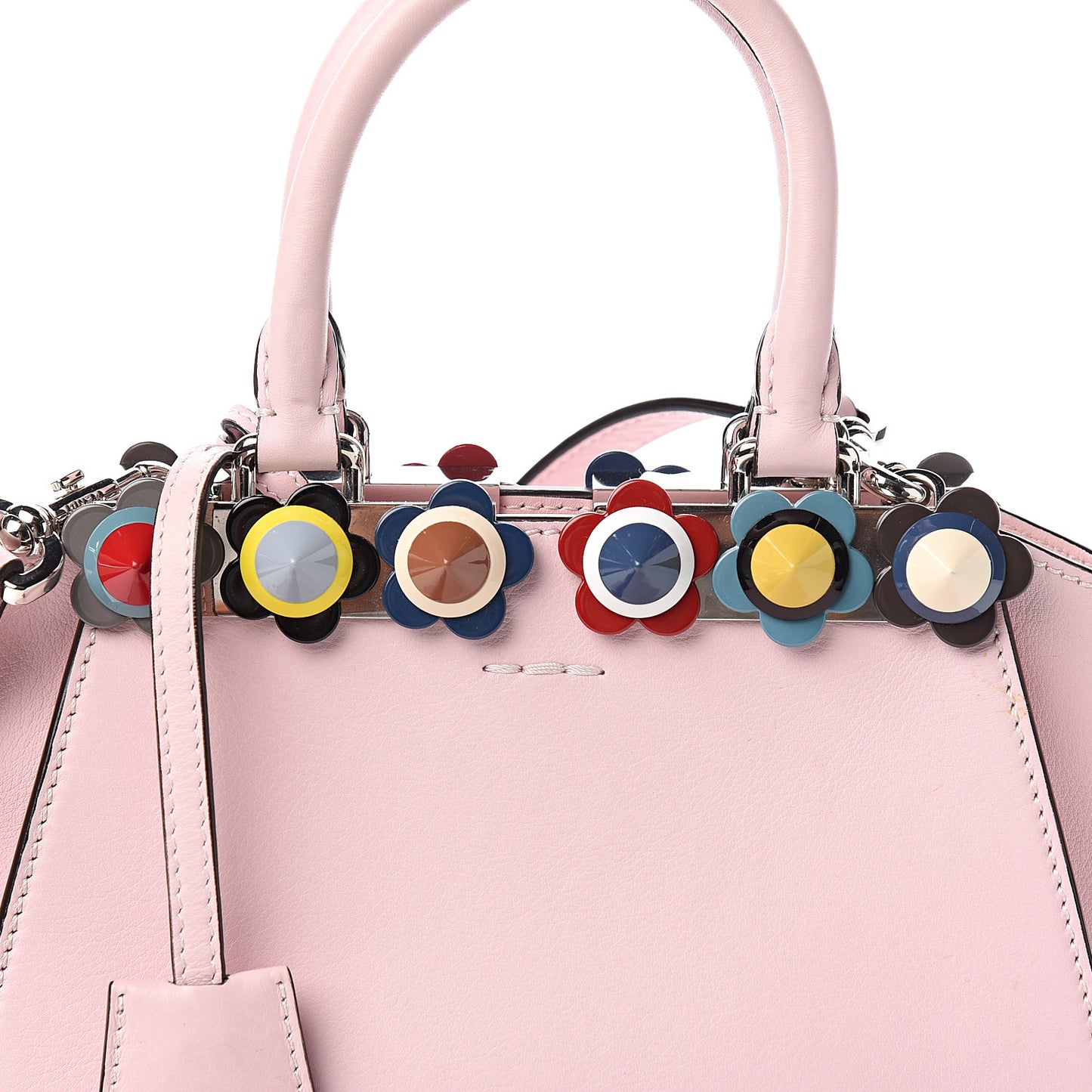 Vitello Dolce Plexiglass Flowerland Studded Mini 3Jours Tote Peonia Multicolor