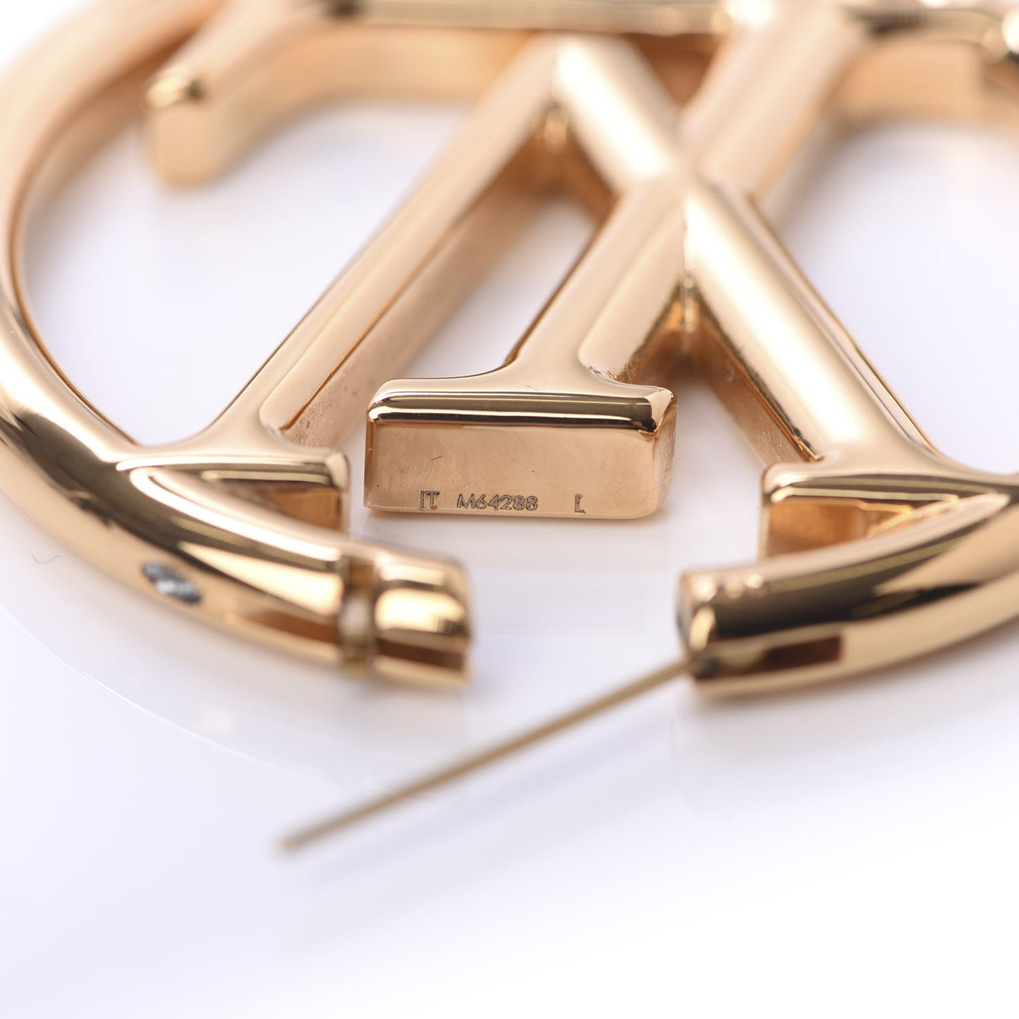 Metal Louise Hoop Earrings Gold
