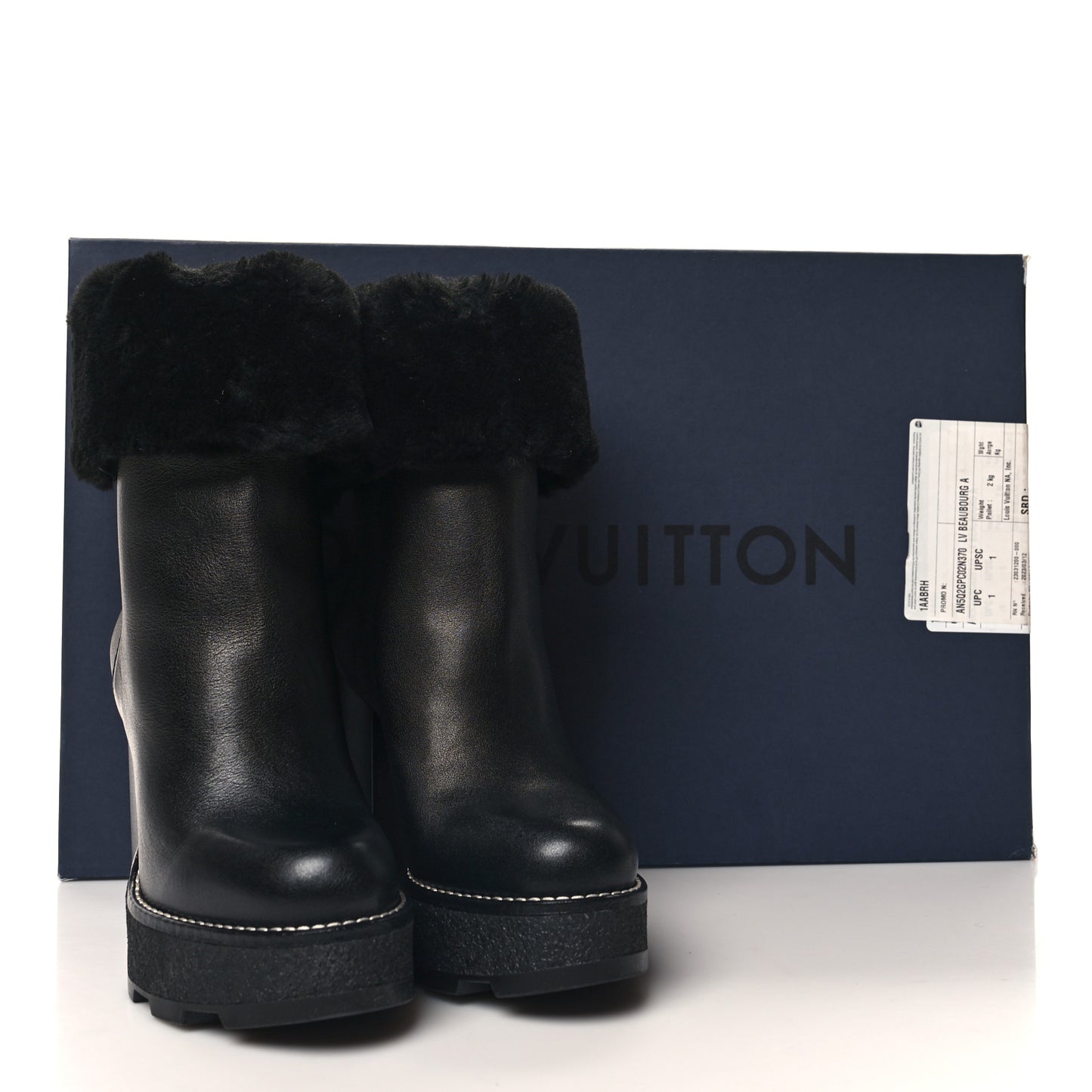 Calfskin Shearling Beaubourg Ankle Boots 37 Black