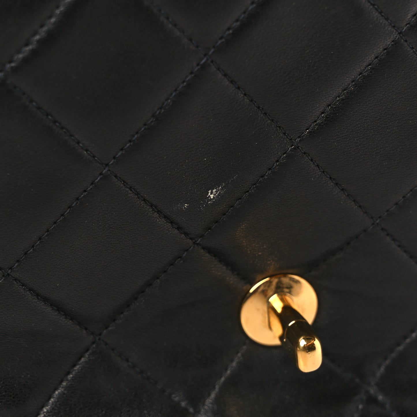 Lambskin Quilted Small Single Flap Black