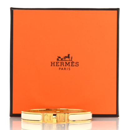 Hermes Enamel Mini Clic Kelly Bracelet PM Creme 5 of 5