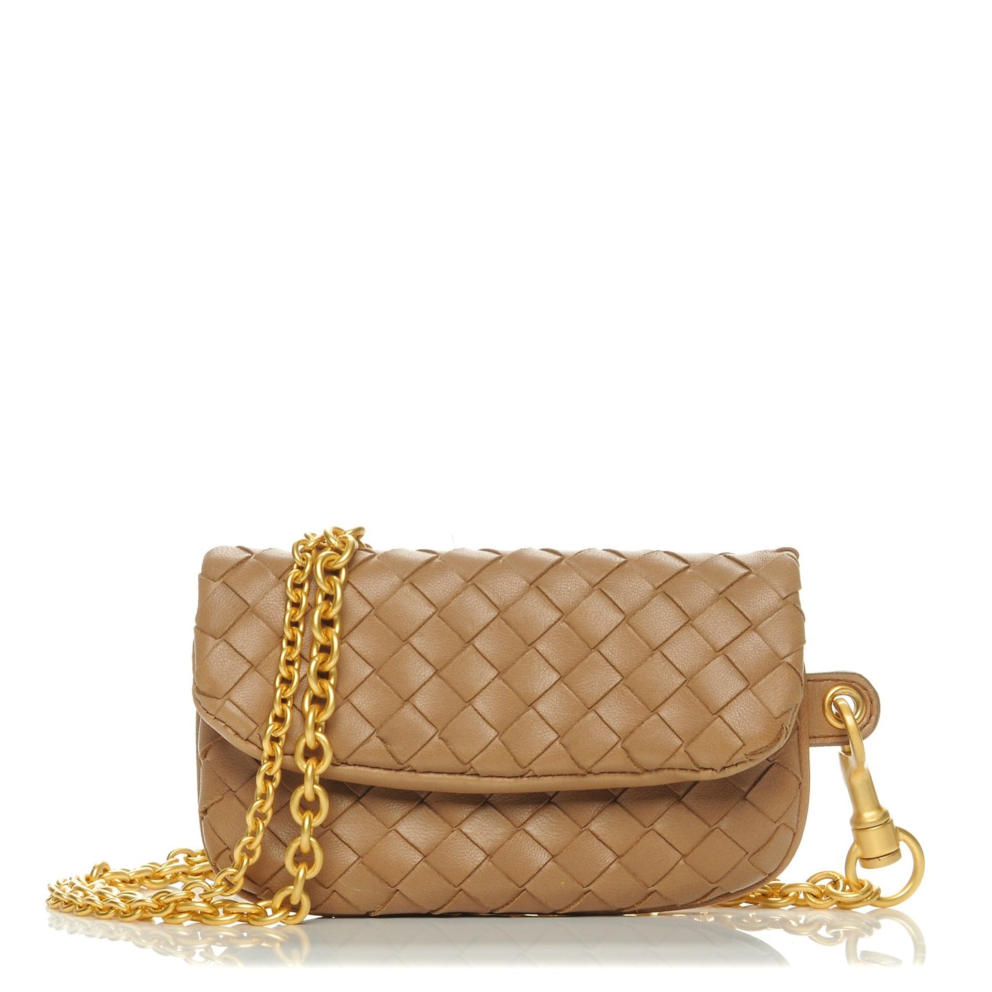 Nappa Intrecciato Pouch with Chain
