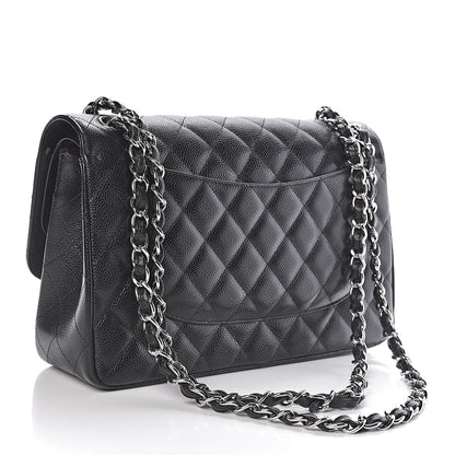 Chanel Caviar Quilted Jumbo Double Flap Black 4 of 12